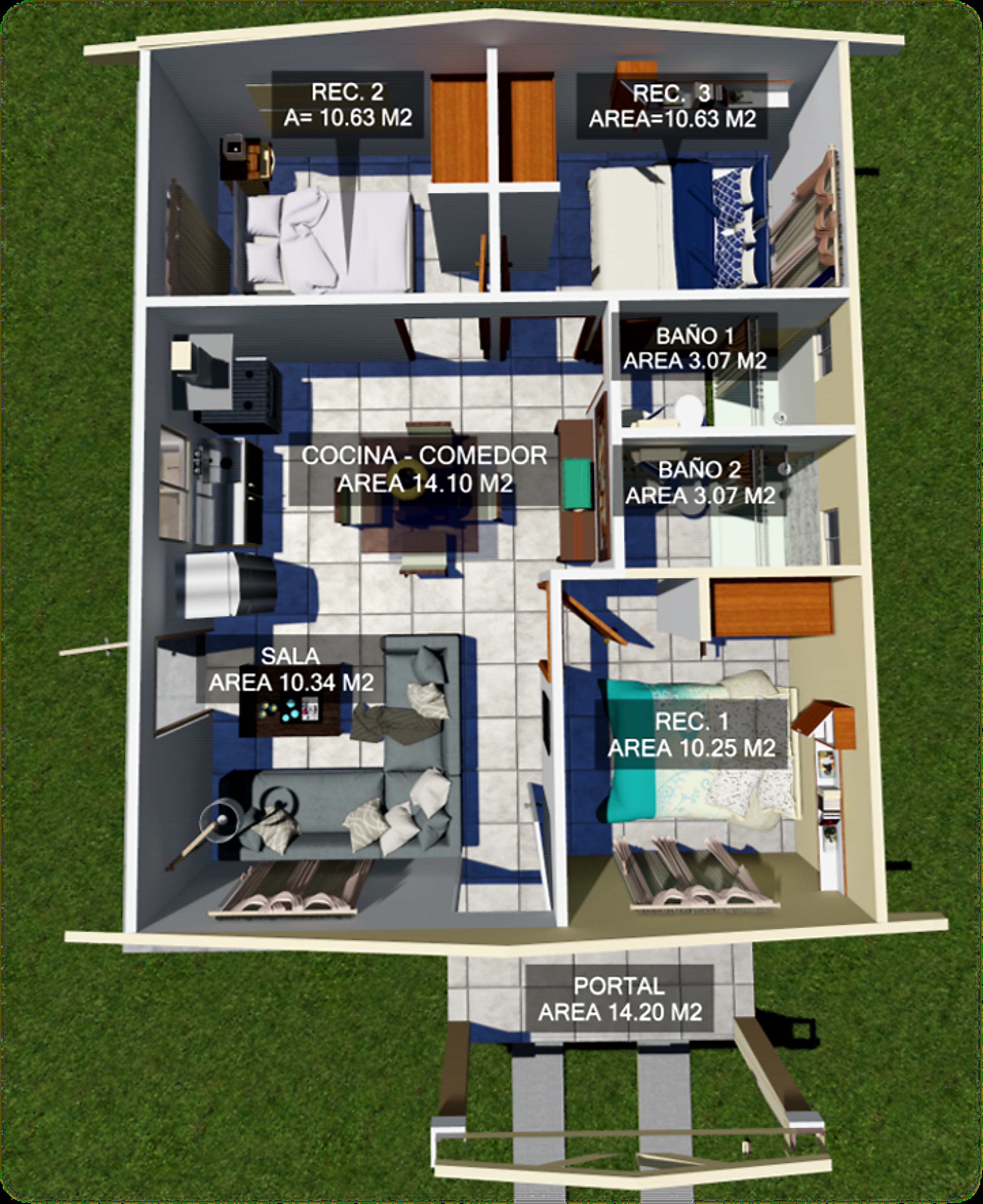 Planta arquitectónica modelo Zeus